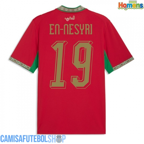 Camisa de time de futebol Marrocos Youssef En-Nesyri #19 Replicas 1º Equipamento Mundo 2026 Manga Curta
